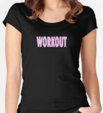 Workout - Black Leggings and Fitness Clothing Women's Fitted Scoop T-Shirt