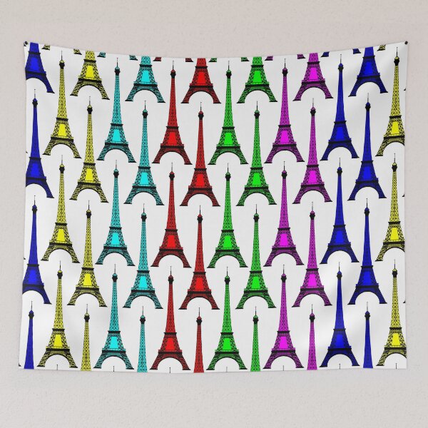 Item preview, Eiffel Tower Multicolor Pattern designed and sold by rewstudio.