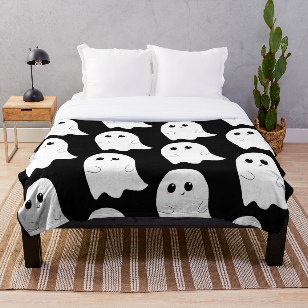 "Cute Ghost" Throw Blanket for Sale by KangarooZach41 Redbubble