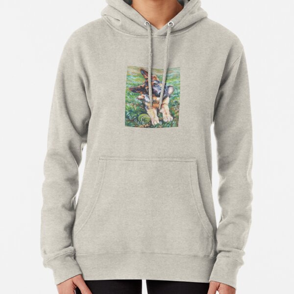 Deutscher Schäferhund Kunstmalerei Hoodie