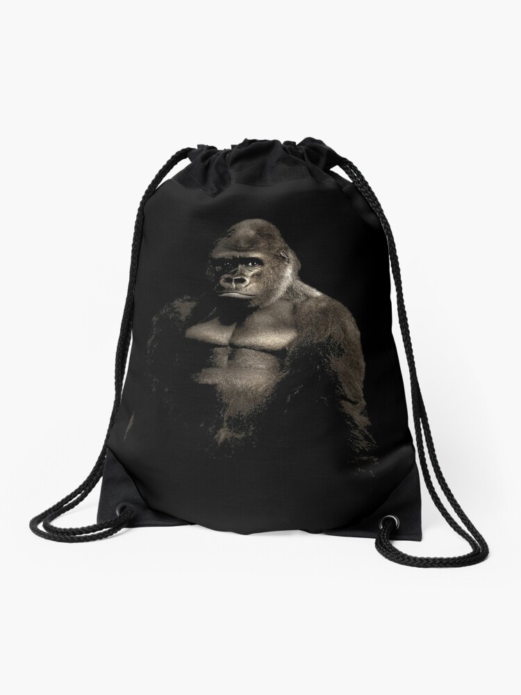 Adjunto archivo Acostumbrarse a después de esto Mochila saco for Sale con la obra «Gorila Art Design para amantes de los  simios» de webdango | Redbubble