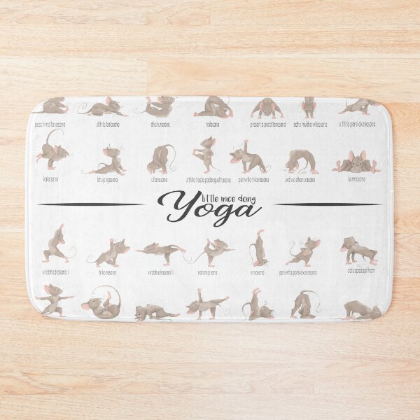 Item preview, Cute mice doing yoga designed and sold by AnimalDoodles.