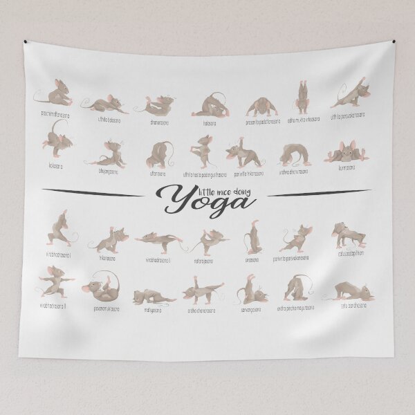 Item preview, Cute mice doing yoga designed and sold by AnimalDoodles.