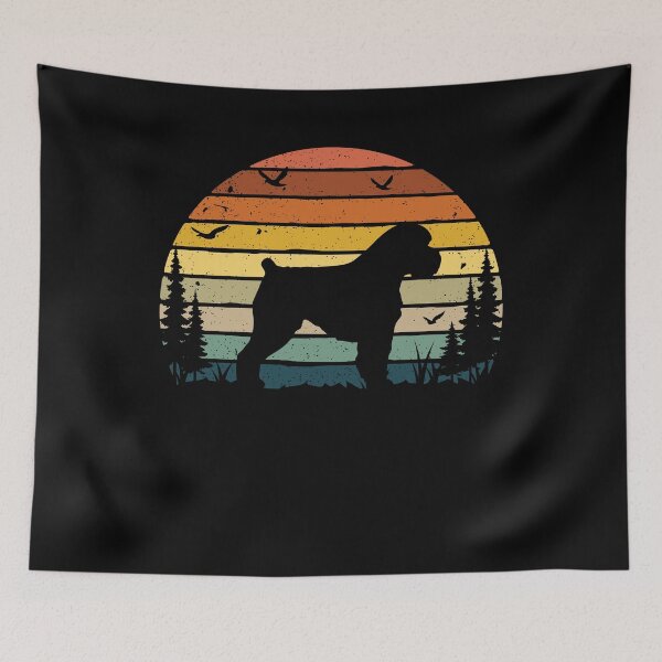 Artikelvorschau, Griffon Bruxellois Dog Retro Vintage  entworfen und verkauft von rafaeltto.