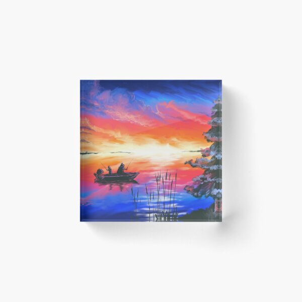Gone Fishing Acrylic Block