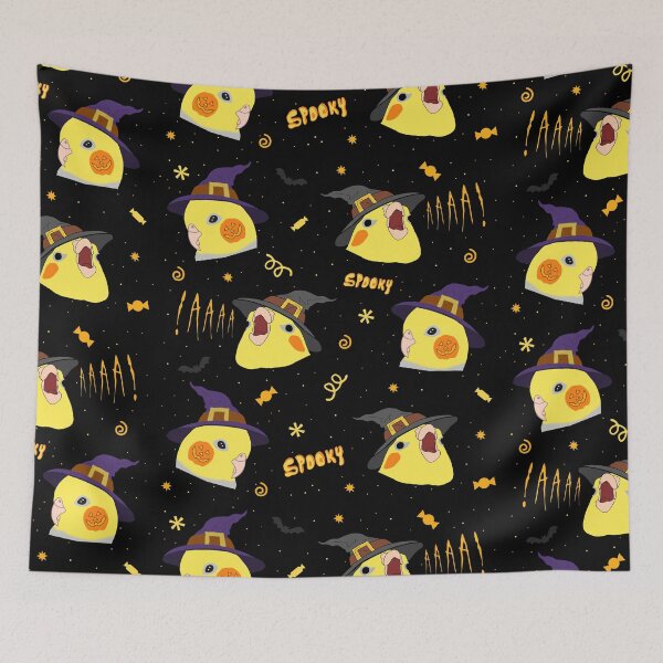 Item preview, witch cockatiel doodle pattern designed and sold by FandomizedRose.