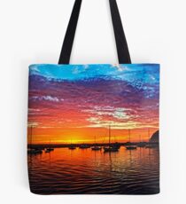 Sailboats At Sunset Tote Bag