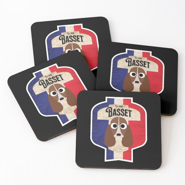 Item preview, Basset Hound Dog - Distressed French Tricolore Basset Beer Label Design designed and sold by DoggyStyles.