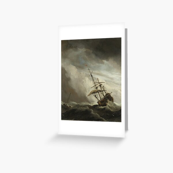 Willem Van De Velde (II) - The Gust Greeting Card