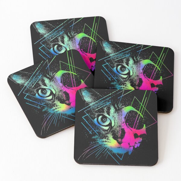 Item preview, Geometric skull face cat designed and sold by clingcling.