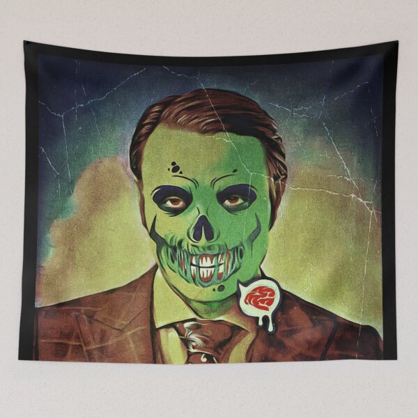Item preview, Zombie Green Hannibal Lecter for Halloween - Brains! designed and sold by orionlodubyal.