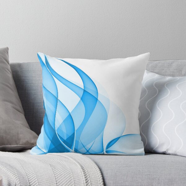 Item preview, elegant blue wavy design on a white designed and sold by Orderposter.