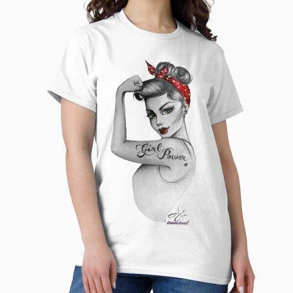 Item preview, Girl Power by Anne Cha Modern Rosie the Riveter designed and sold by Anne Chachignon.