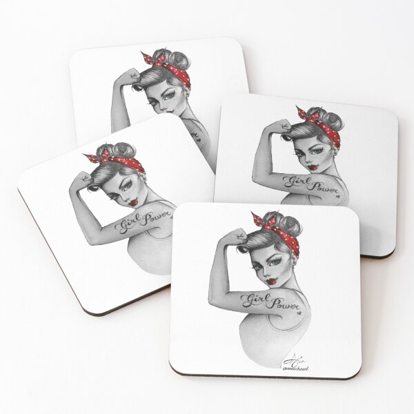 Item preview, Girl Power by Anne Cha Modern Rosie the Riveter designed and sold by Anne Chachignon.