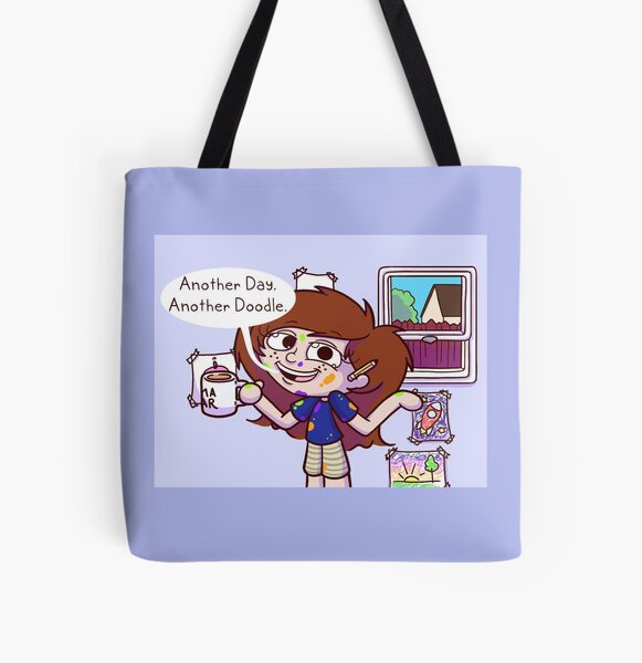 Another Day, Another Doodle All Over Print Tote Bag