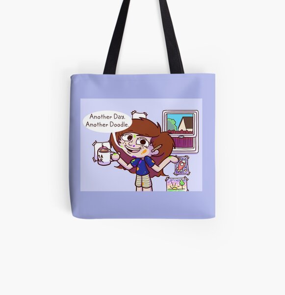 Another Day, Another Doodle All Over Print Tote Bag
