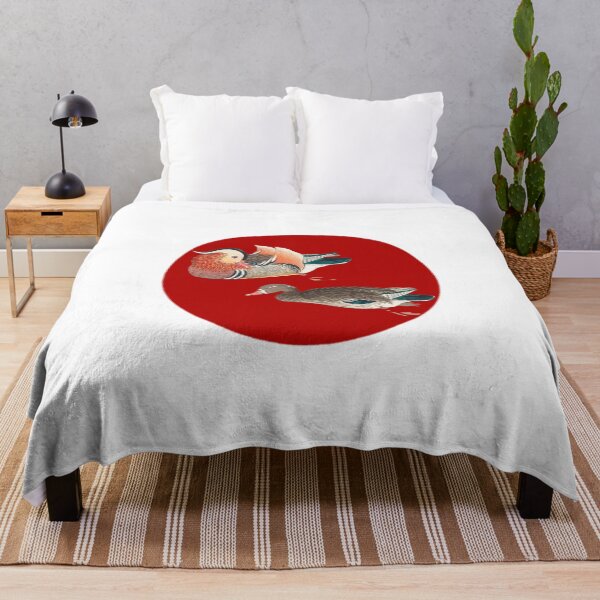 Item preview, Japanese Flag - Mandarin Ducks designed and sold by weavernap.