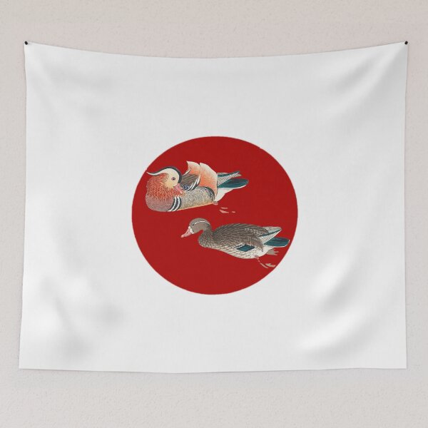 Item preview, Japanese Flag - Mandarin Ducks designed and sold by weavernap.