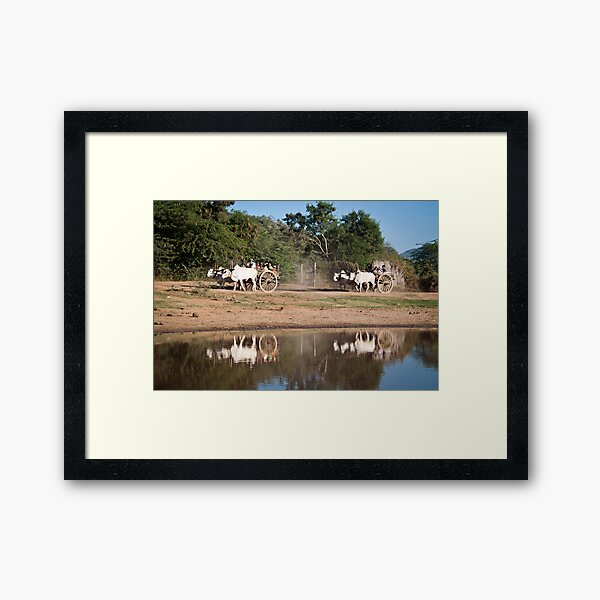 Carting Kids Home Framed Art Print