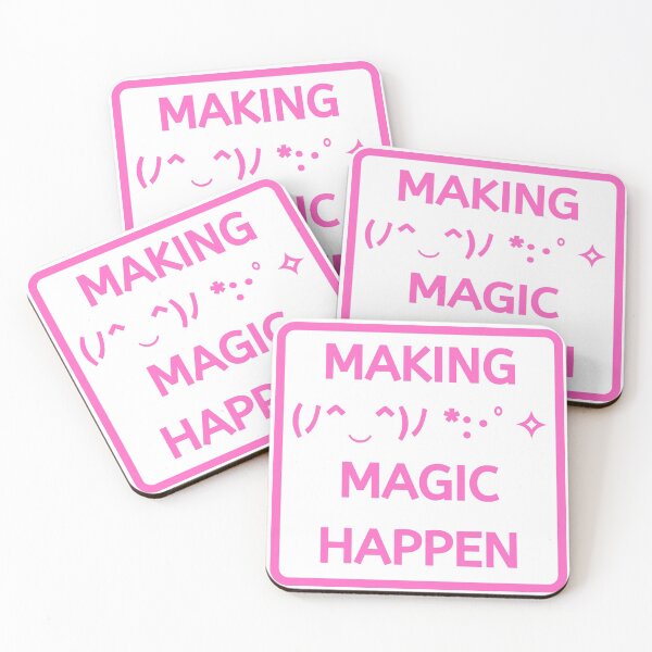 Item preview, Text Emoji Making Magic Happen Pink designed and sold by SpiffyD.