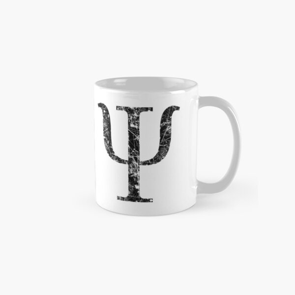 Psi Greek Letter Symbol Grunge Style Classic Mug