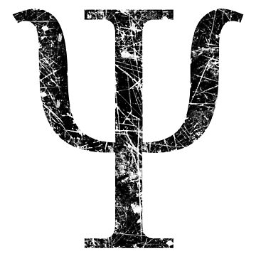 Artwork thumbnail, Psi Greek Letter Symbol Grunge Style by Garaga