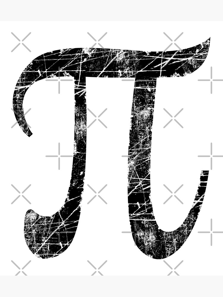  Pi Greek Letter Symbol Grunge Style Art Print By Garaga Redbubble