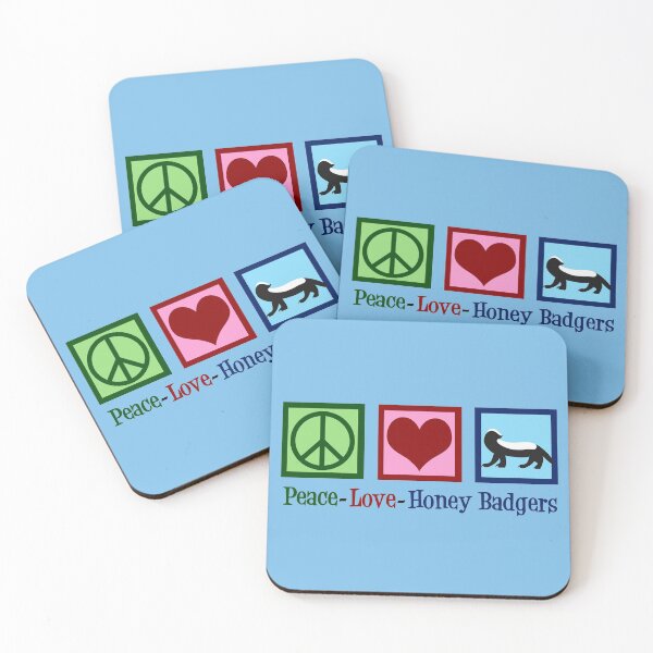 Item preview, Peace Love Honey Badgers designed and sold by Epic Love Designs.