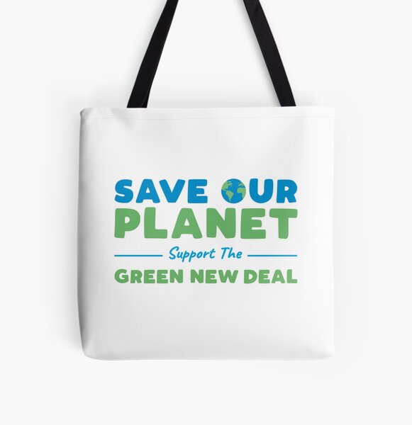 Climate Change - Support the Green New Deal All Over Print Tote Bag
