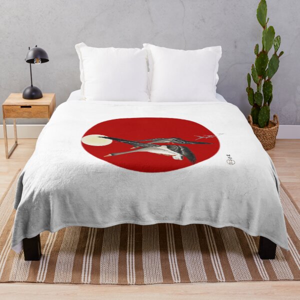 Item preview, Japanese Flag - Wild Geese Flying at Full Moon designed and sold by weavernap.