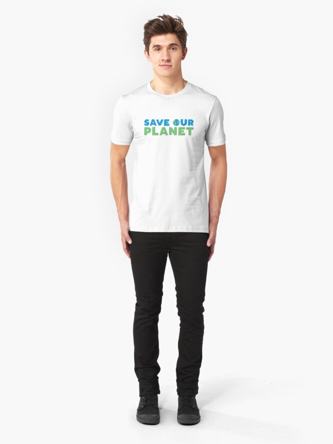 Alternate view of Save Our Planet Slim Fit T-Shirt