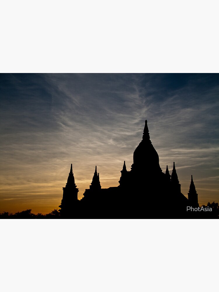 Bagan Temple at sunset by PhotAsia