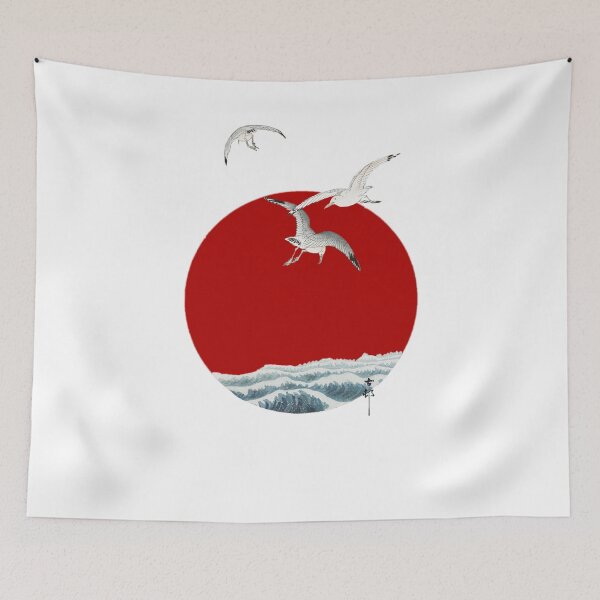 Item preview, Japanese Flag - Gulls designed and sold by weavernap.
