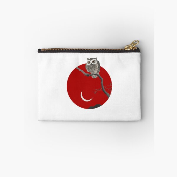 Item preview, Japanese Flag - Long-eared Owl on Bare Tree Branch designed and sold by weavernap.