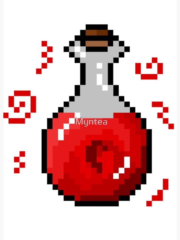 Pixel Art Potion Bottle Art Board Print By Myntea Redbubble