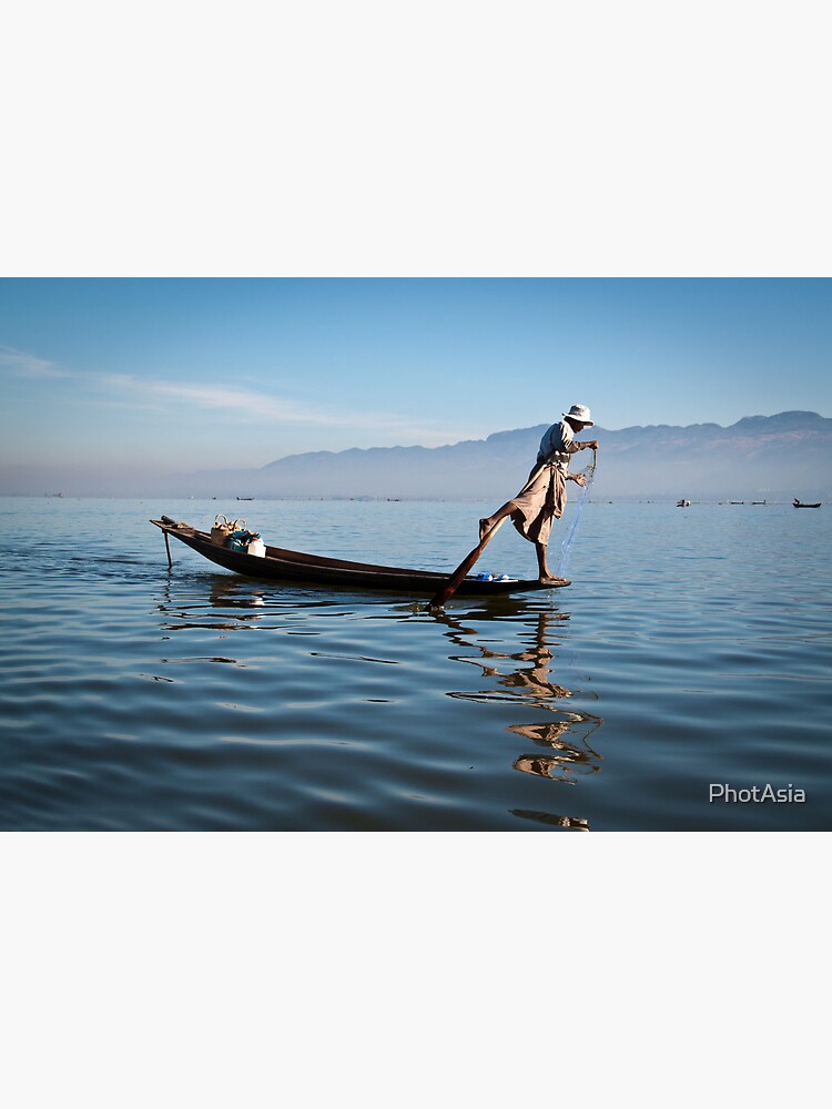 Fishing on Inle Lake by PhotAsia