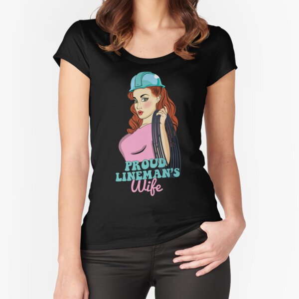 Item preview, Lineman Wife Cartoon Electrician Gift designed and sold by MrEddie10.