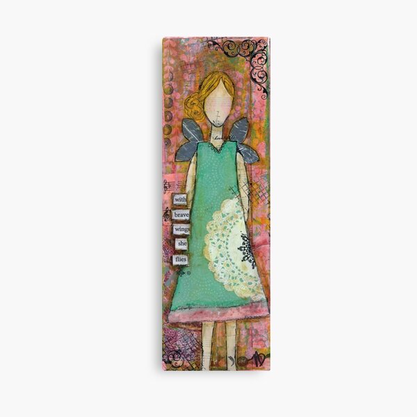 With brave wings she flies Canvas Print
