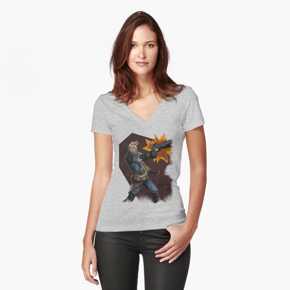 Item preview, Fitted V-Neck T-Shirt designed and sold by Akrisconcept.