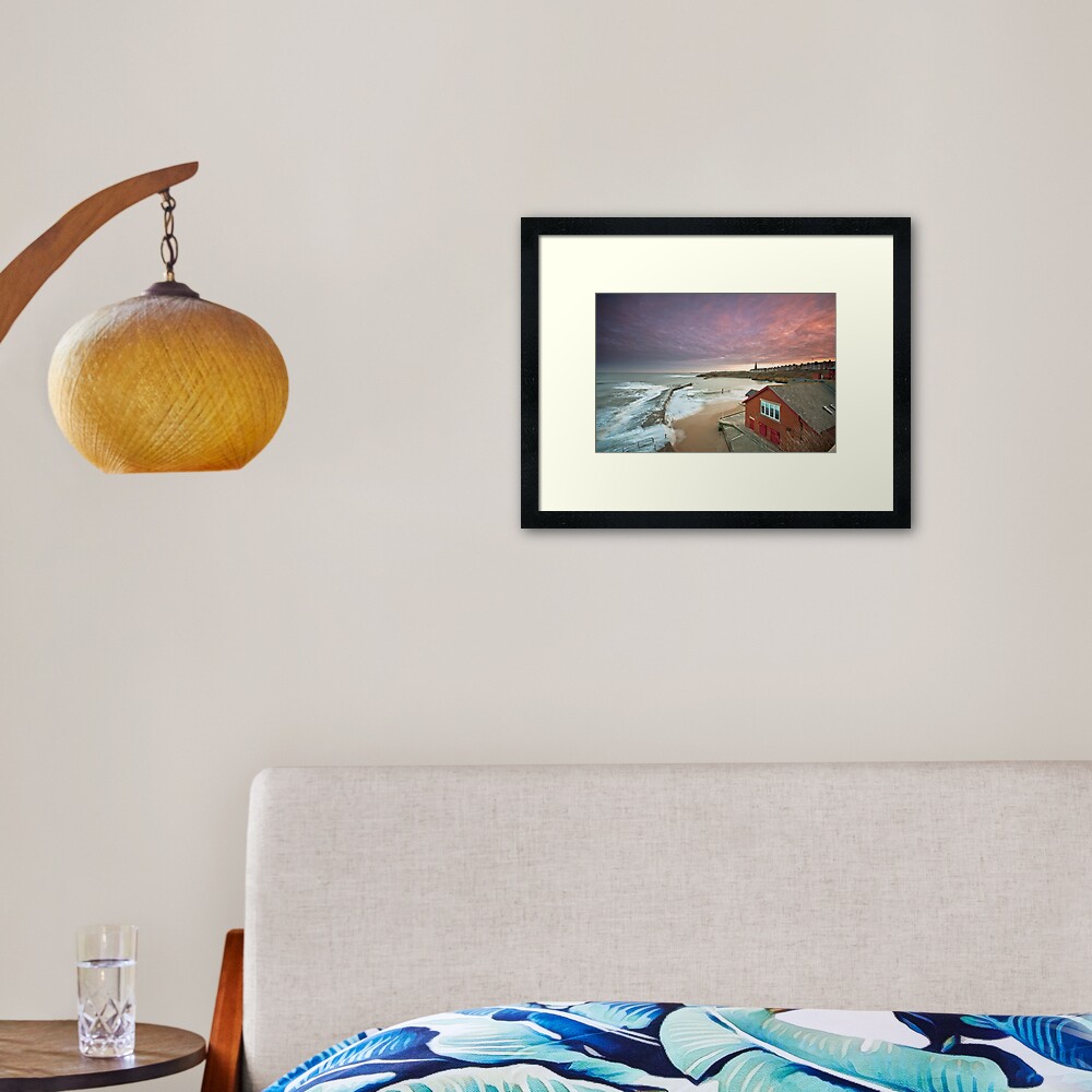 Cullercoats harbour Framed Art Print