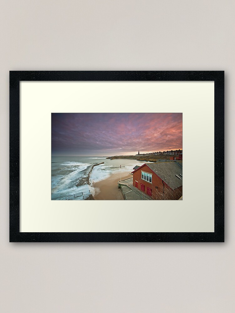 Alternate view of Cullercoats harbour Framed Art Print