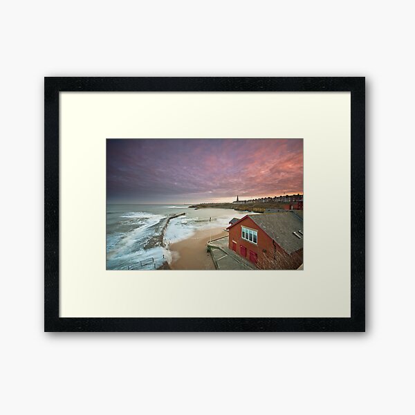 Cullercoats harbour Framed Art Print