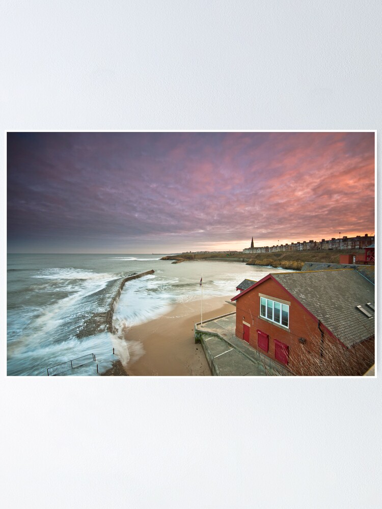 Alternate view of Cullercoats harbour Poster