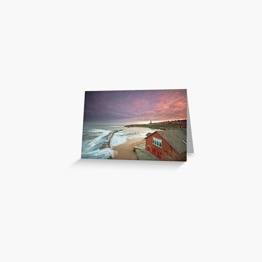Cullercoats harbour Greeting Card