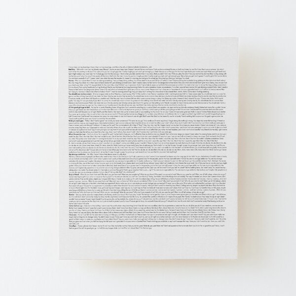 Every lyrics from BILLIE EILISH Wood Mounted Print
