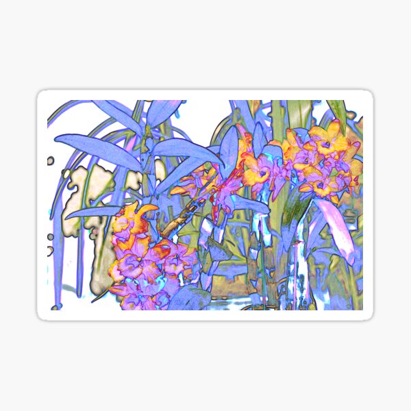 Flame Orchids Sticker