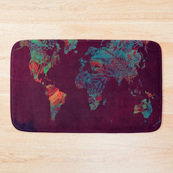 Item preview, world map blue red #map #worldmap designed and sold by JBJart.
