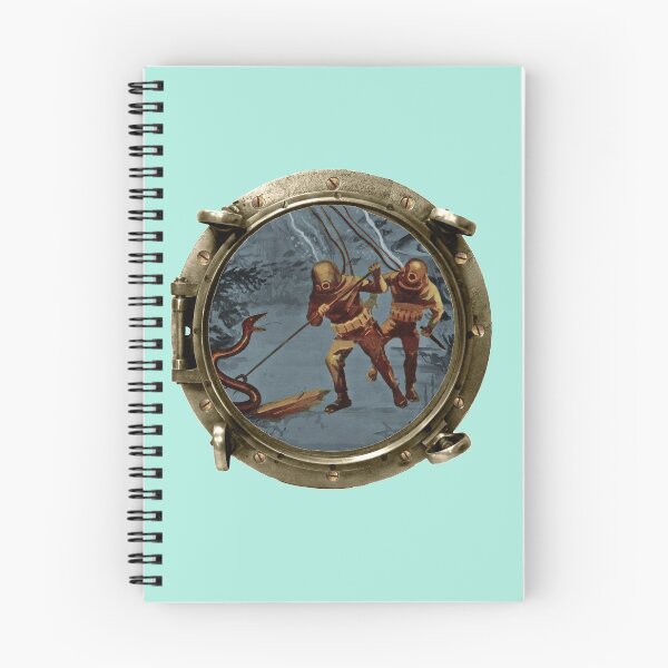 Item preview, Porthole View of Vintage Helmet Divers and an Eel designed and sold by urmaddad.