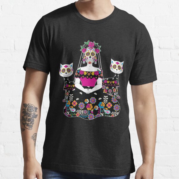 Guerrilla Graphix Sugar Skull - Dia de Los Muertos T-Shirt | New Mexico Calavera Shirt 2XL