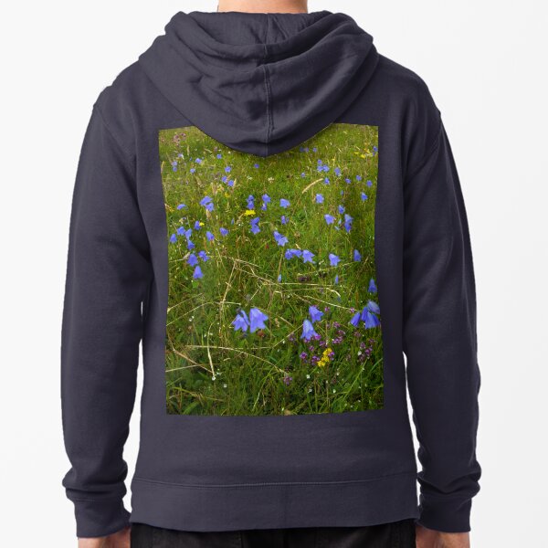 A sea of Harebells, Rossbeg, Co Donegal Zipped Hoodie